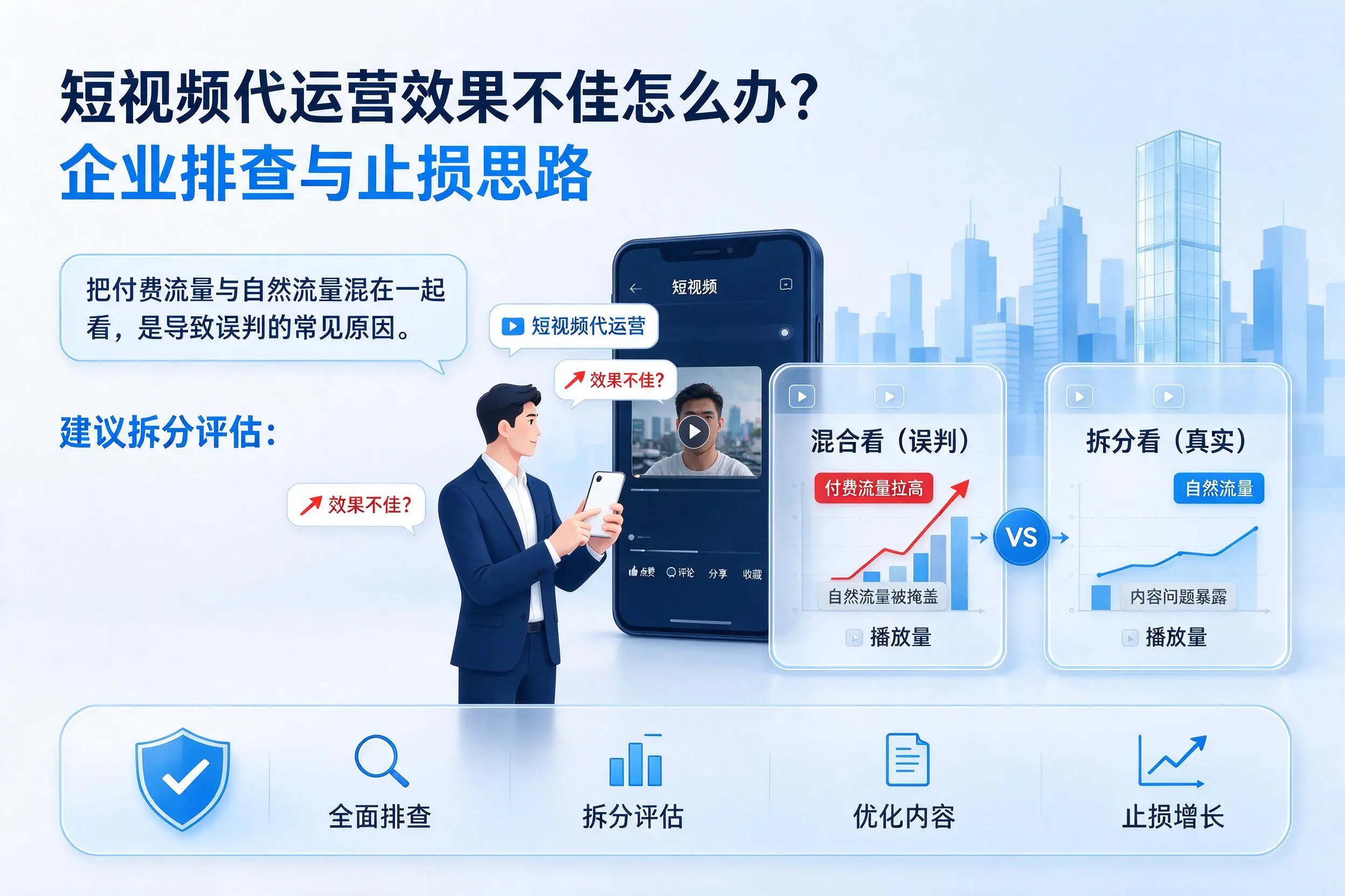 短视频代运营效果不佳怎么办?常德企业排查与止损思路
