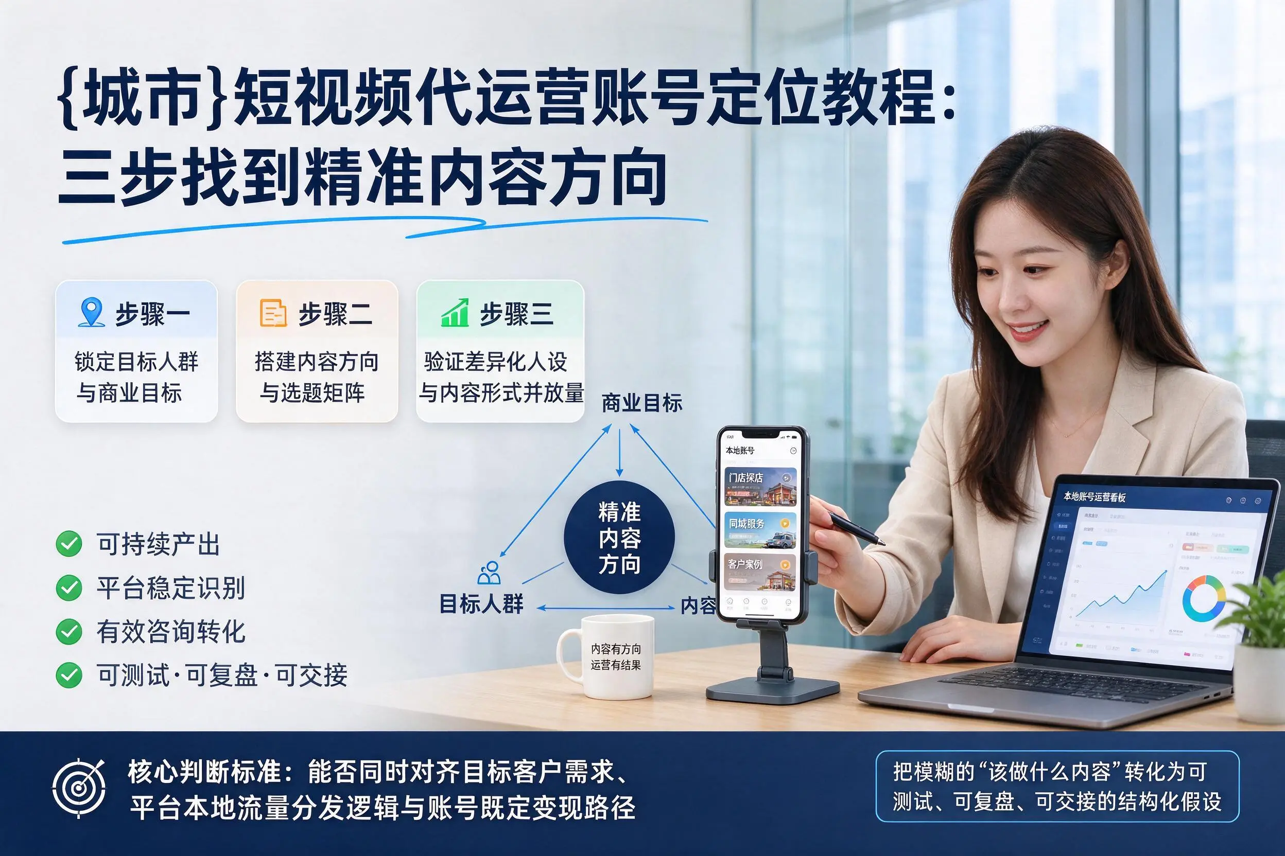 常德短视频代运营账号定位教程:三步找到精准内容方向