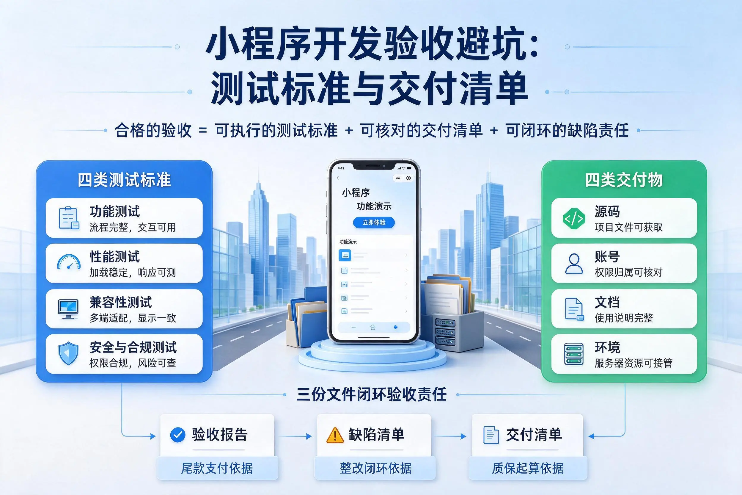 常德小程序开发验收避坑:测试标准与交付清单