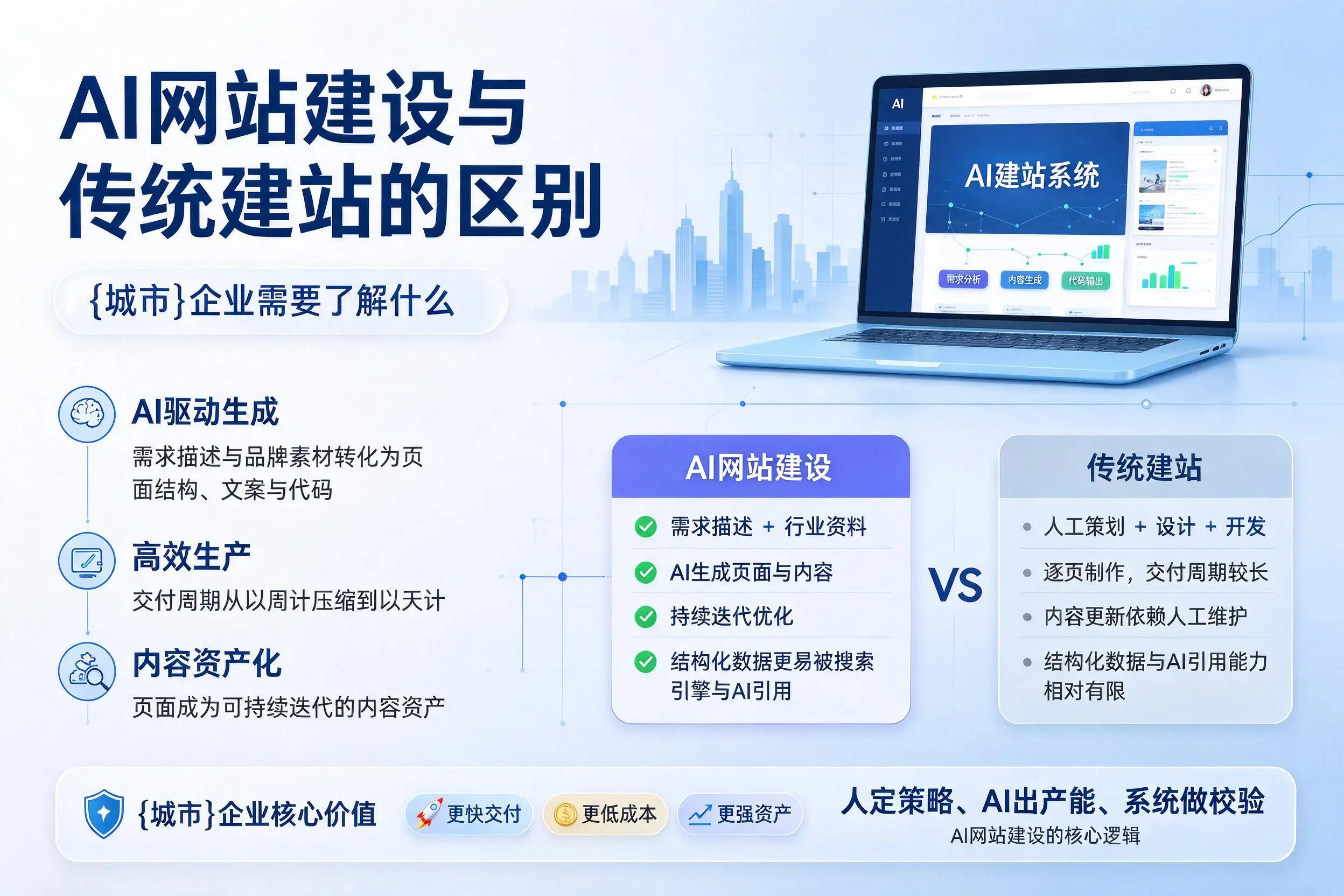 AI网站建设与传统建站的区别，常德企业需要了解什么