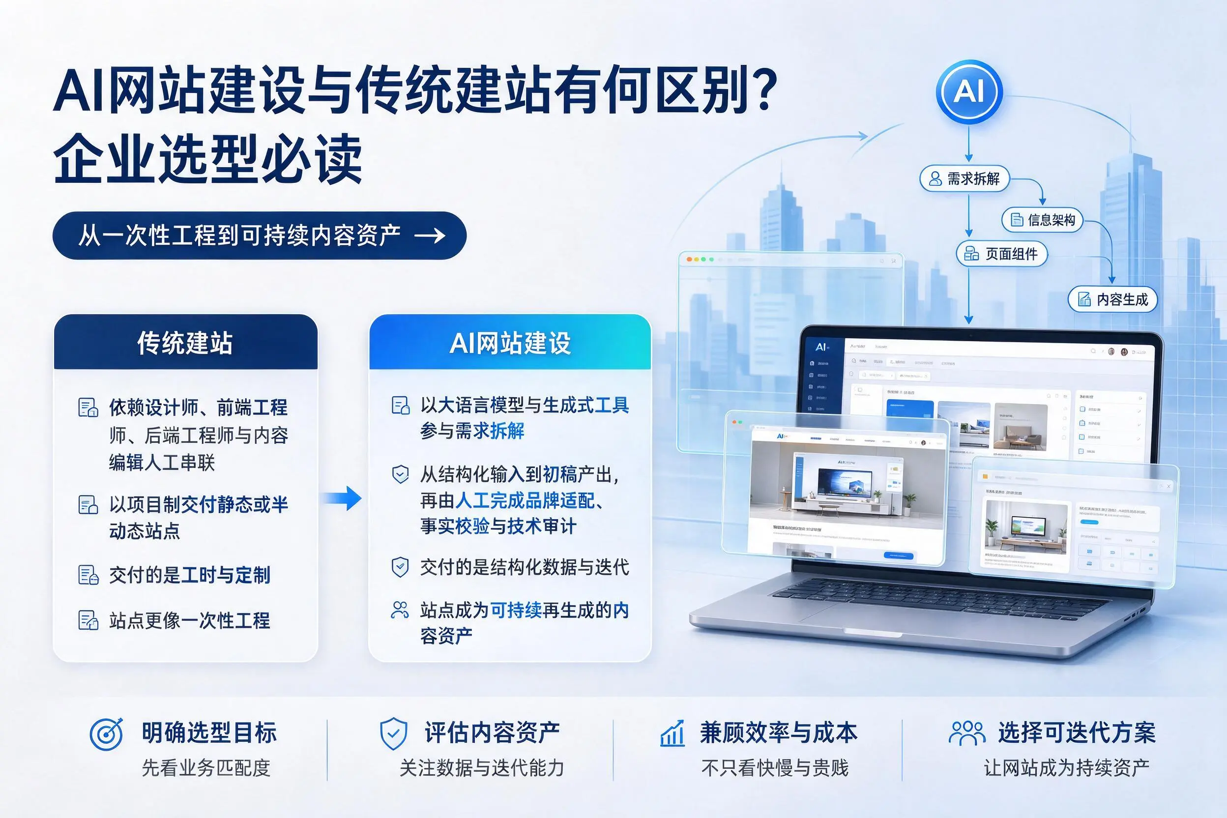 AI网站建设与传统建站有何区别？常德企业选型必读