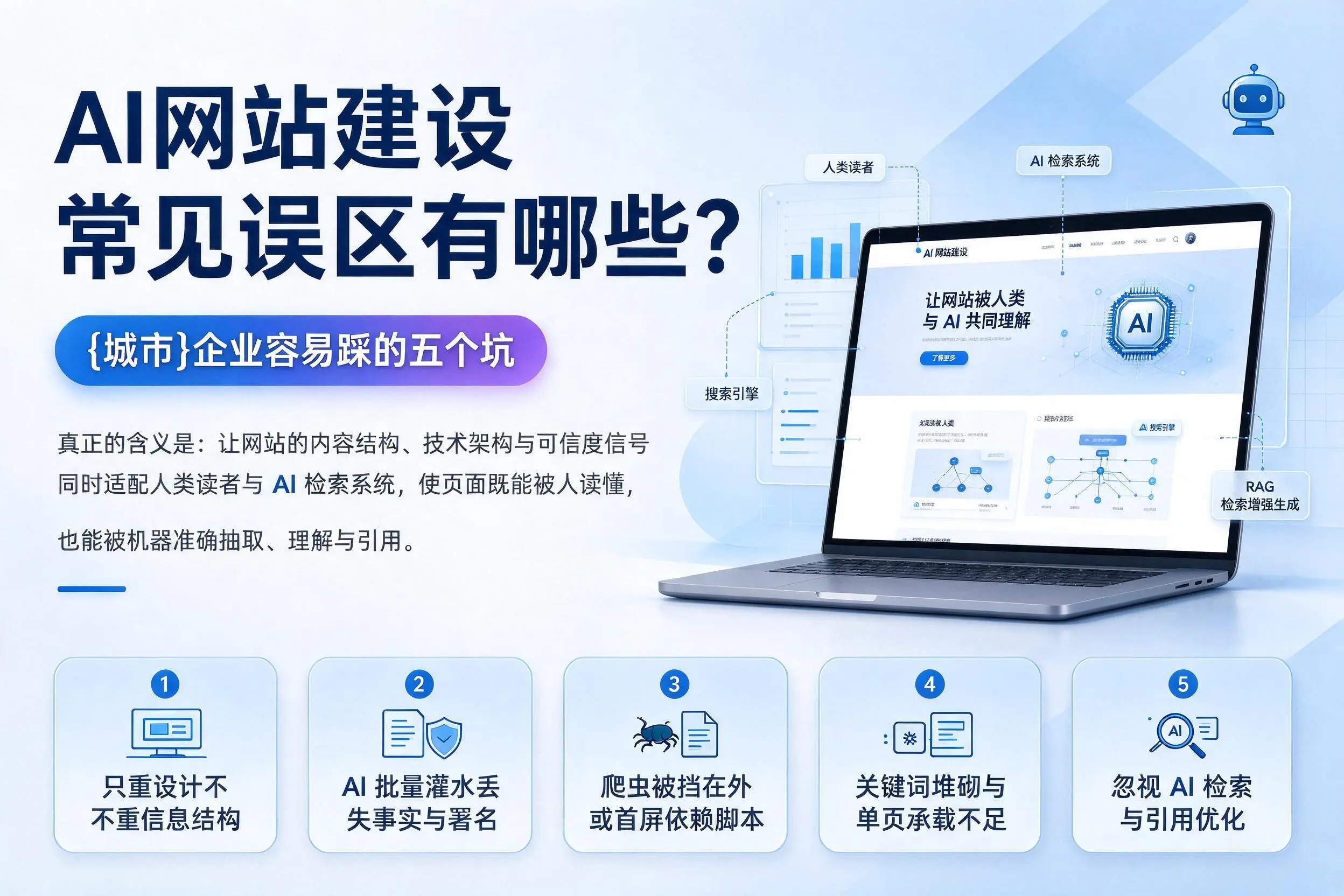 AI网站建设常见误区有哪些？常德企业容易踩的五个坑