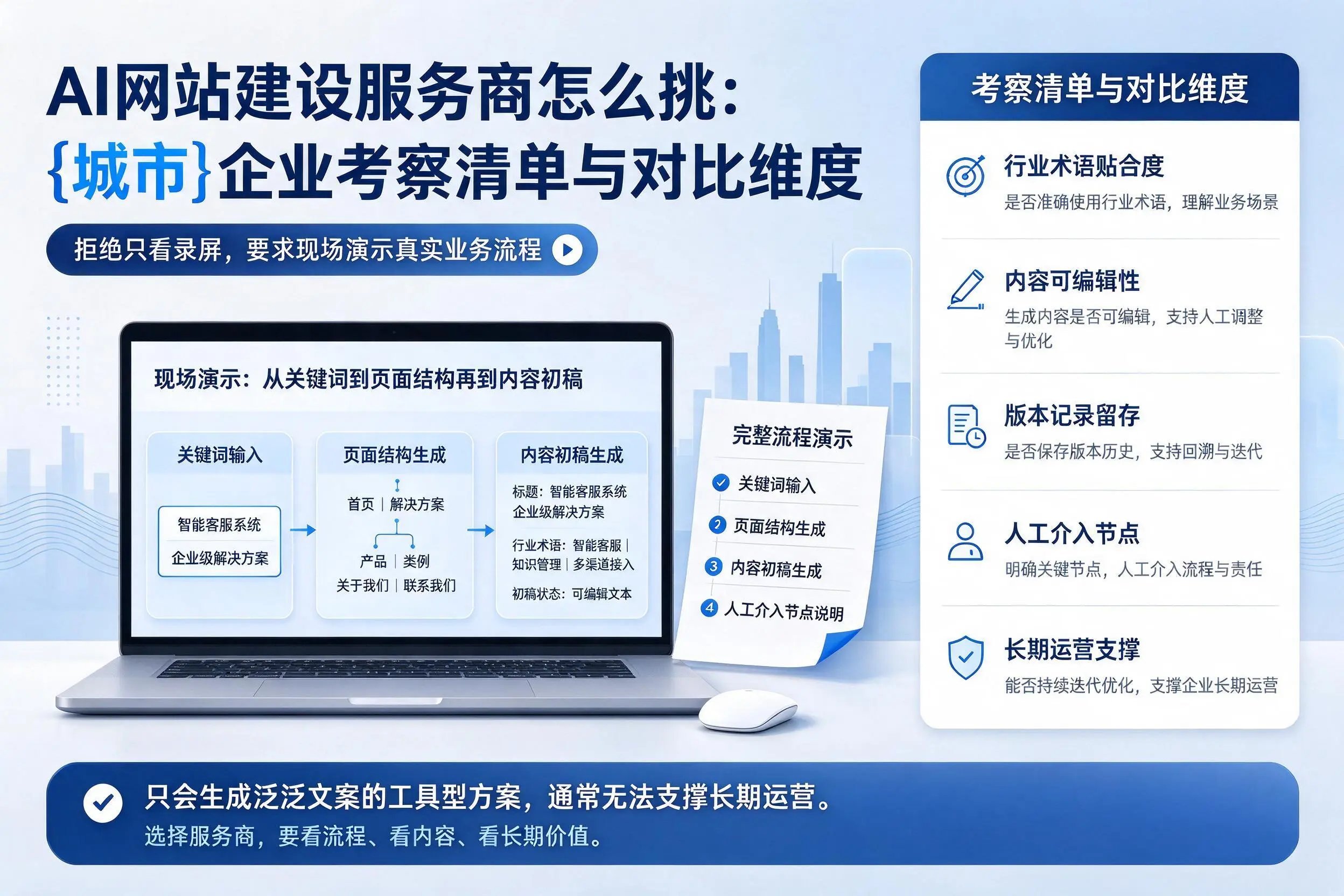AI网站建设服务商怎么挑:常德企业考察清单与对比维度