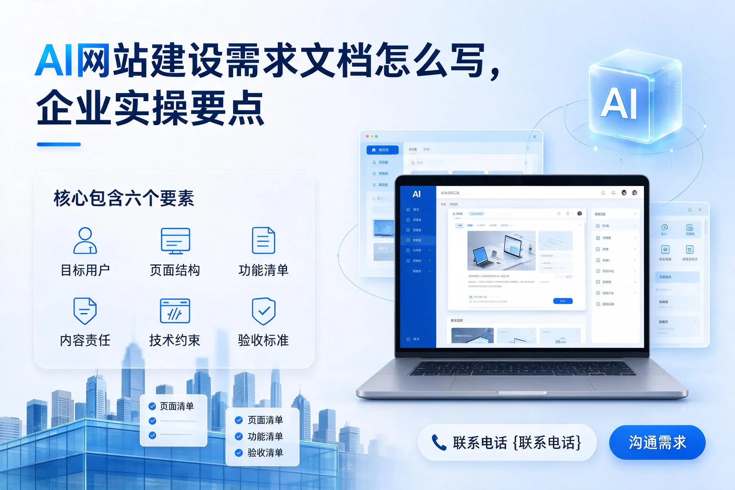AI网站建设需求文档怎么写，常德企业实操要点