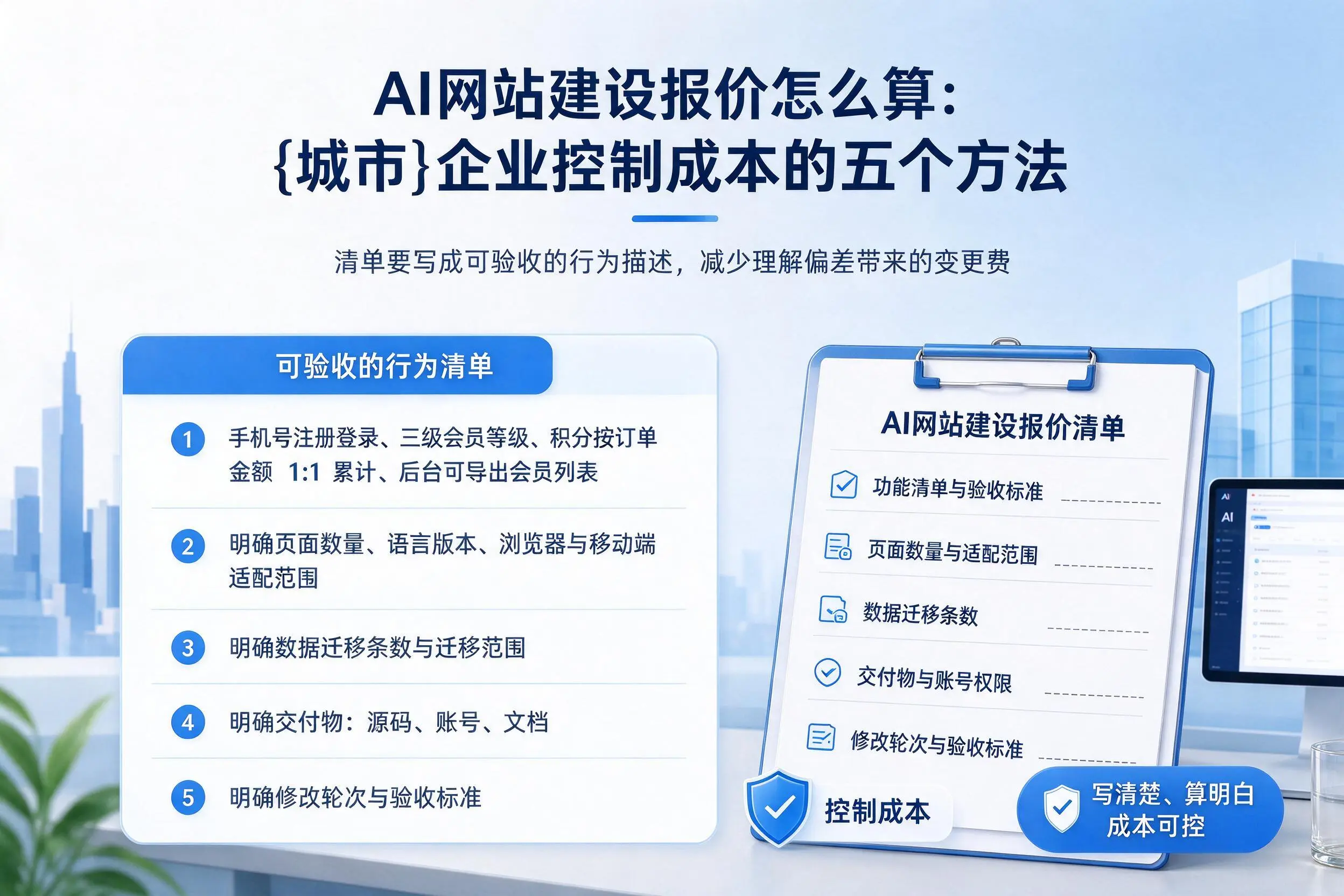 AI网站建设报价怎么算:常德企业控制成本的五个方法